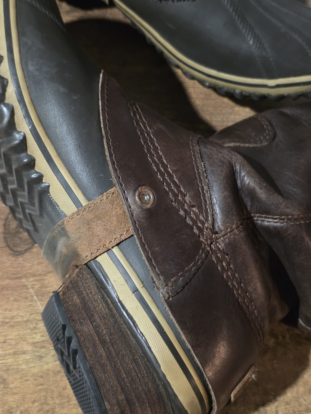 Sorel Slumpack Brown Leather and Rubber Tall Riding Boots - Picture 11 of 13